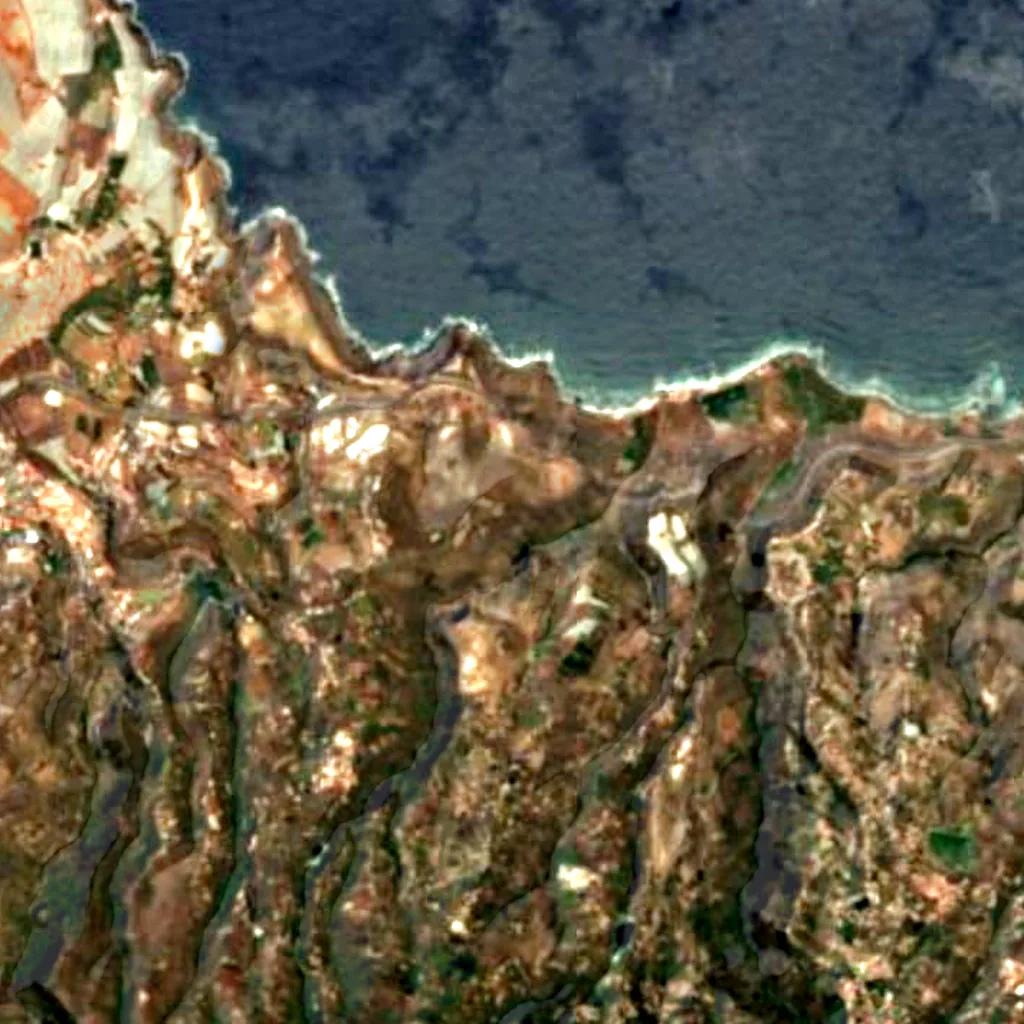The ground above Caves of Valeron (Sentinel-2)