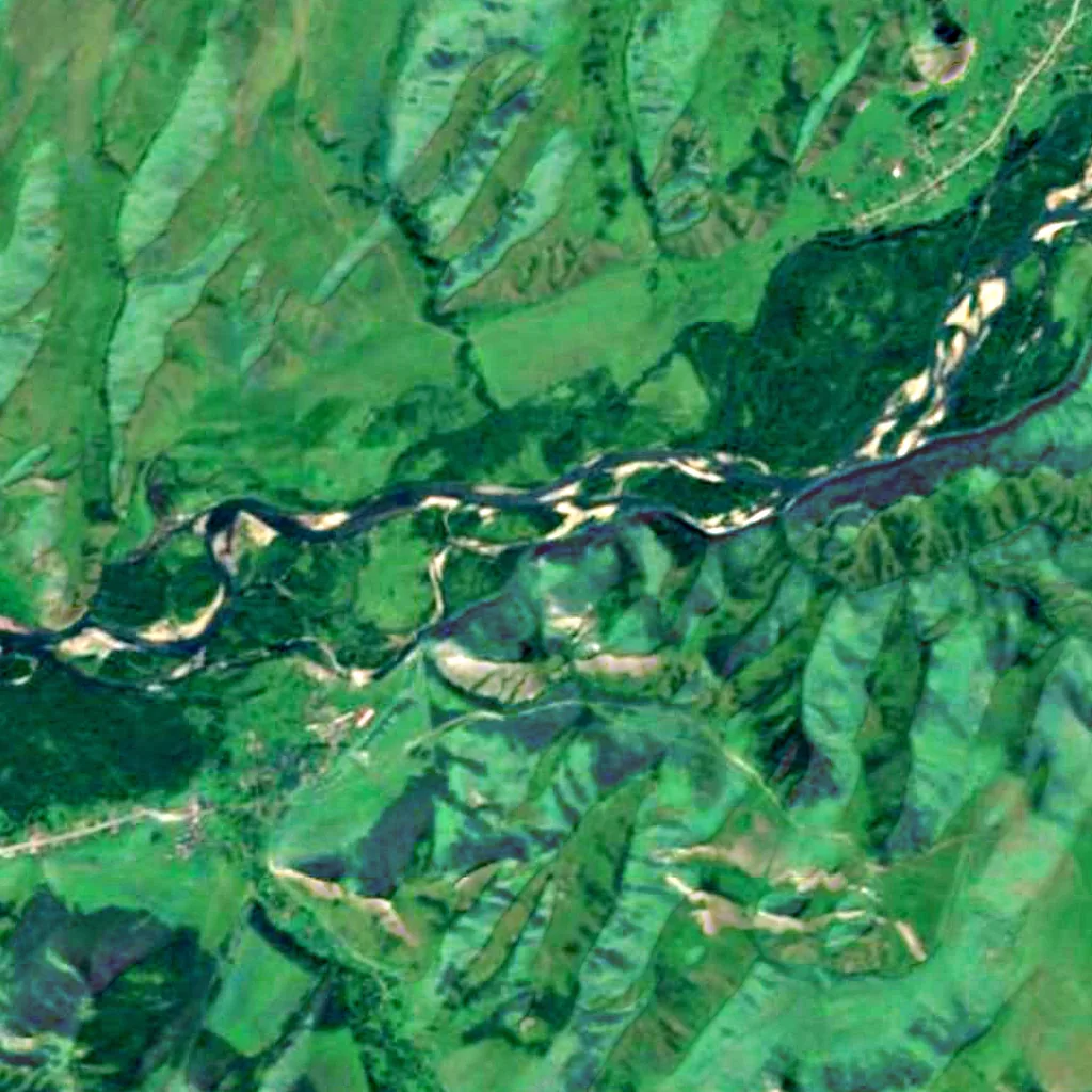 The ground above Chagyrskaya Cave (Sentinel-2)