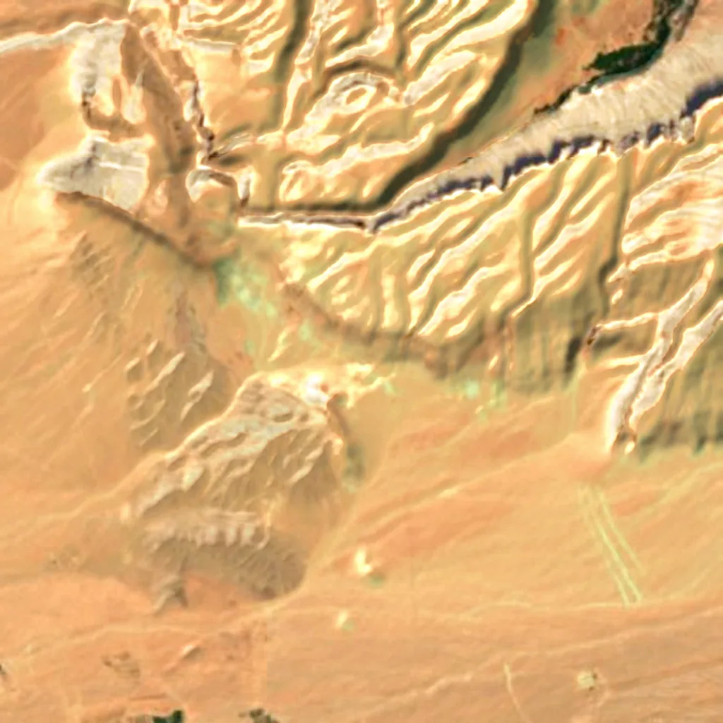 The ground above Chal Nakhjir Cave (Sentinel-2)