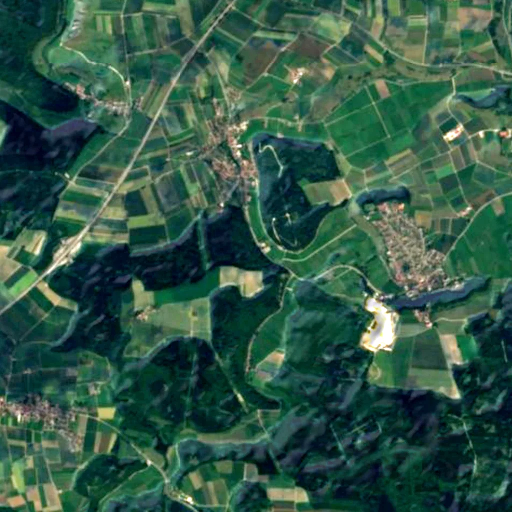 The ground above Charlottenhöhle (Sentinel-2)