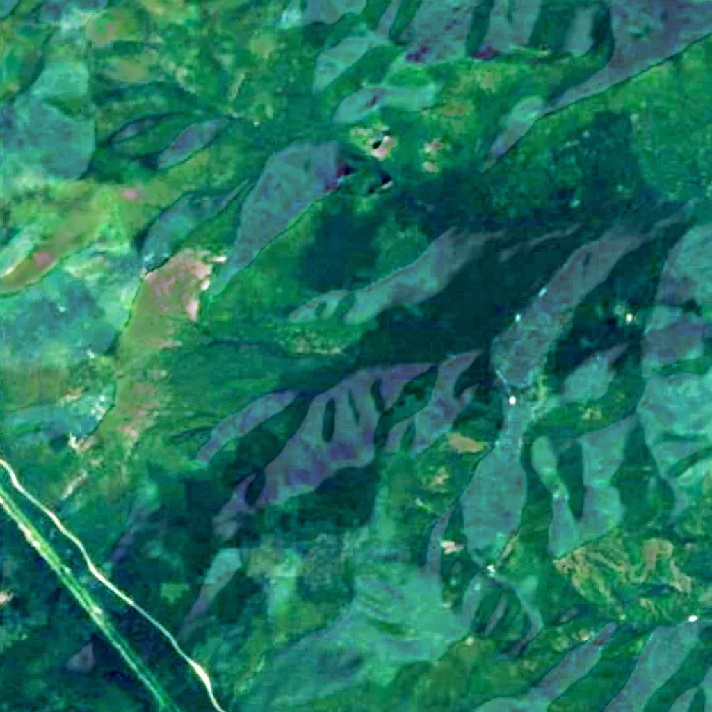 The ground above Chertovy Vorota Cave (Sentinel-2)