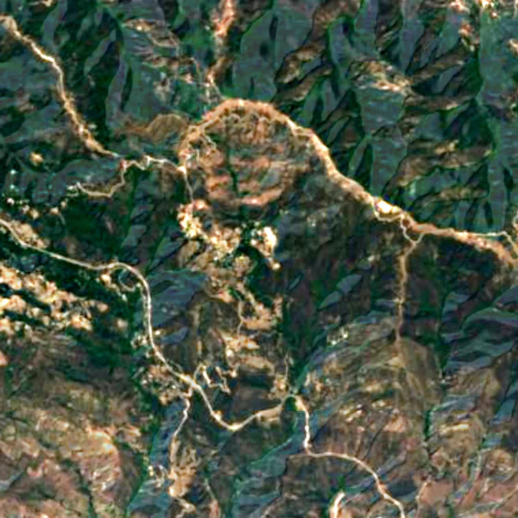 The ground above Chumash Painted Cave State Historic Park (Sentinel-2)