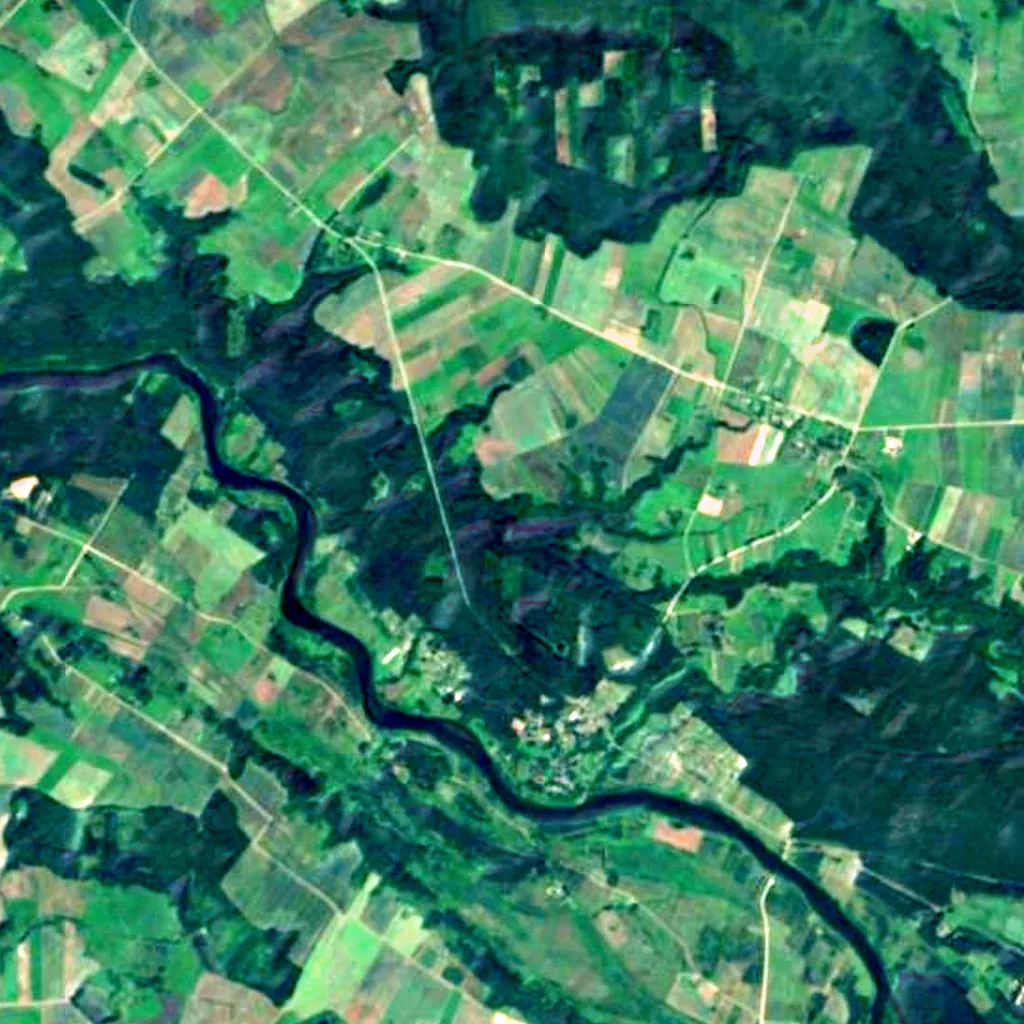 The ground above Čiobiškis cave (Sentinel-2)