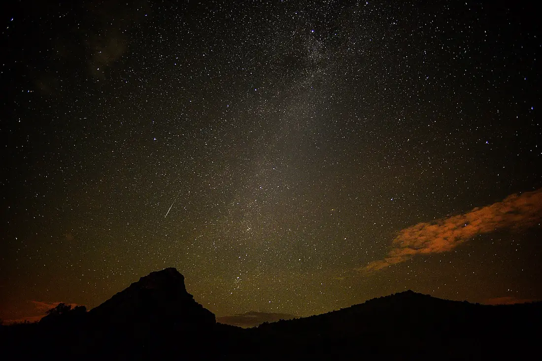 Milky way over neolithic observatory Cocev Kamen