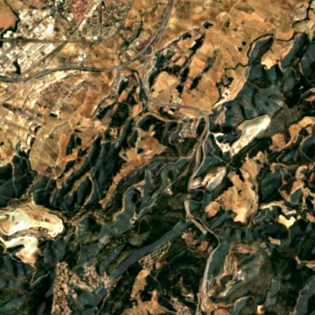 The ground above Cova dels Segarulls (Sentinel-2)