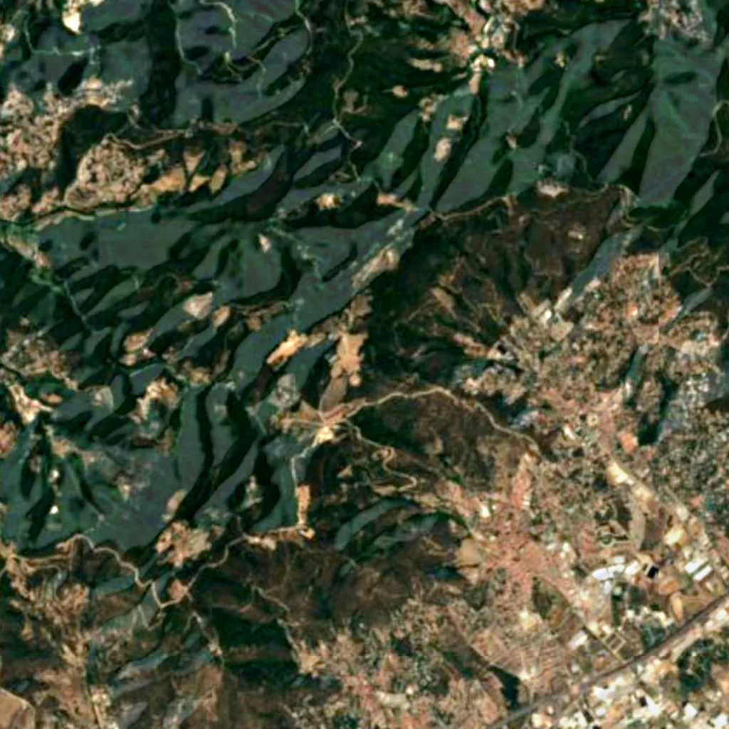 The ground above Cova d'en Joan (Sentinel-2)