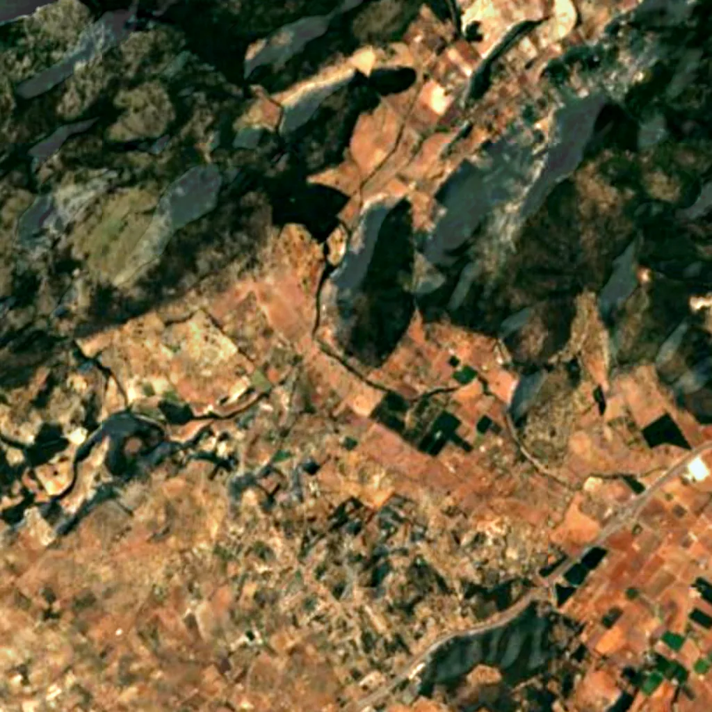 The ground above Coves de Campanet (Sentinel-2)