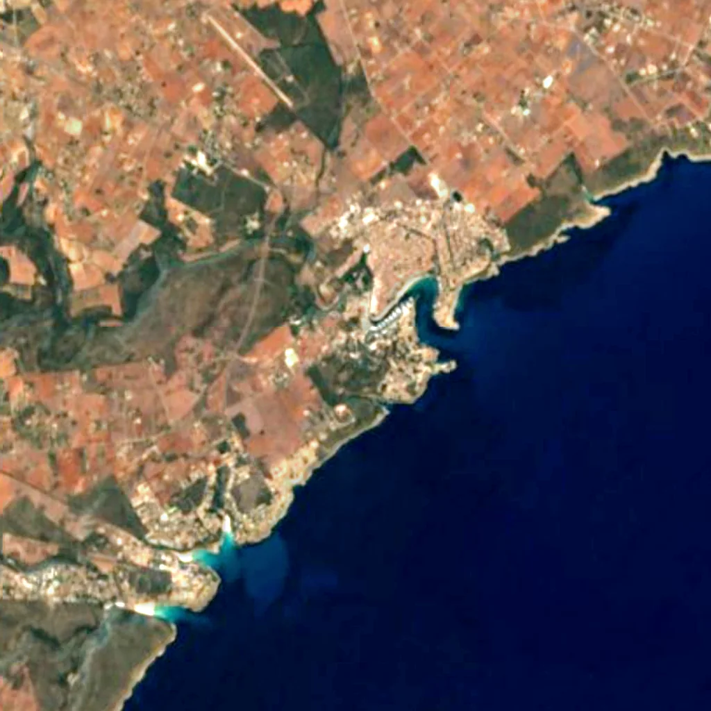 The ground above Coves del Drach (Sentinel-2)