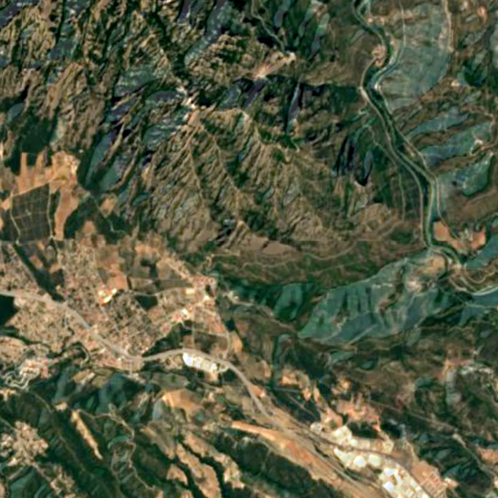 The ground above Coves del Salnitre (Sentinel-2)