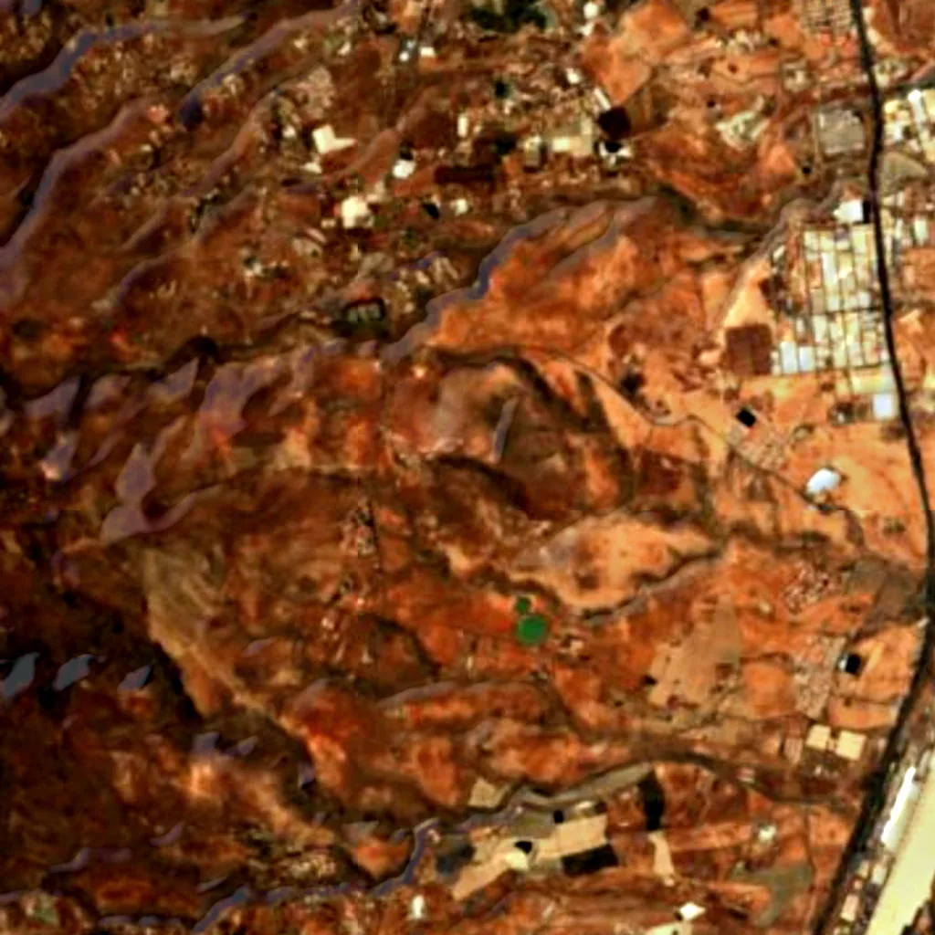 The ground above Cuatro Puertas (Sentinel-2)