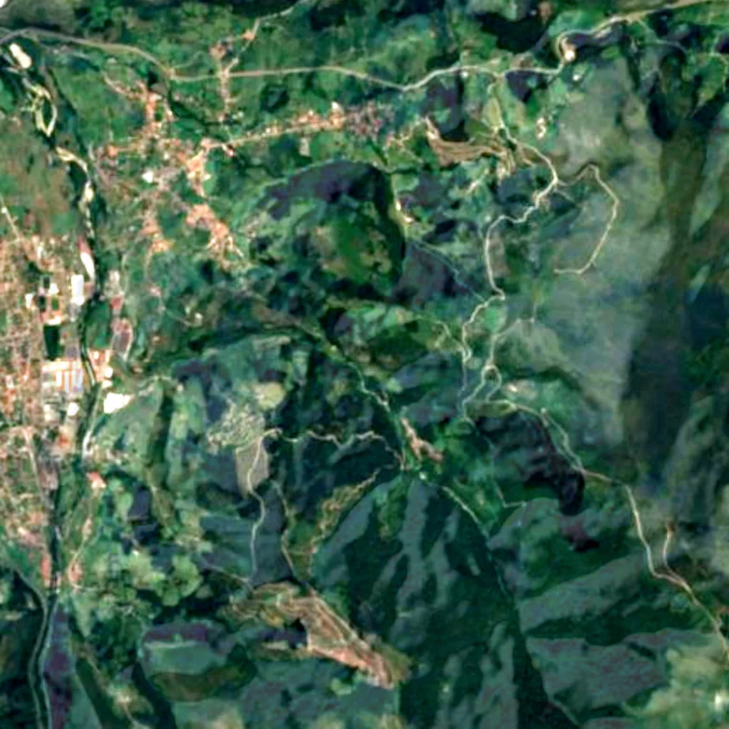 The ground above Cueva de Hornos de la Peña (Sentinel-2)