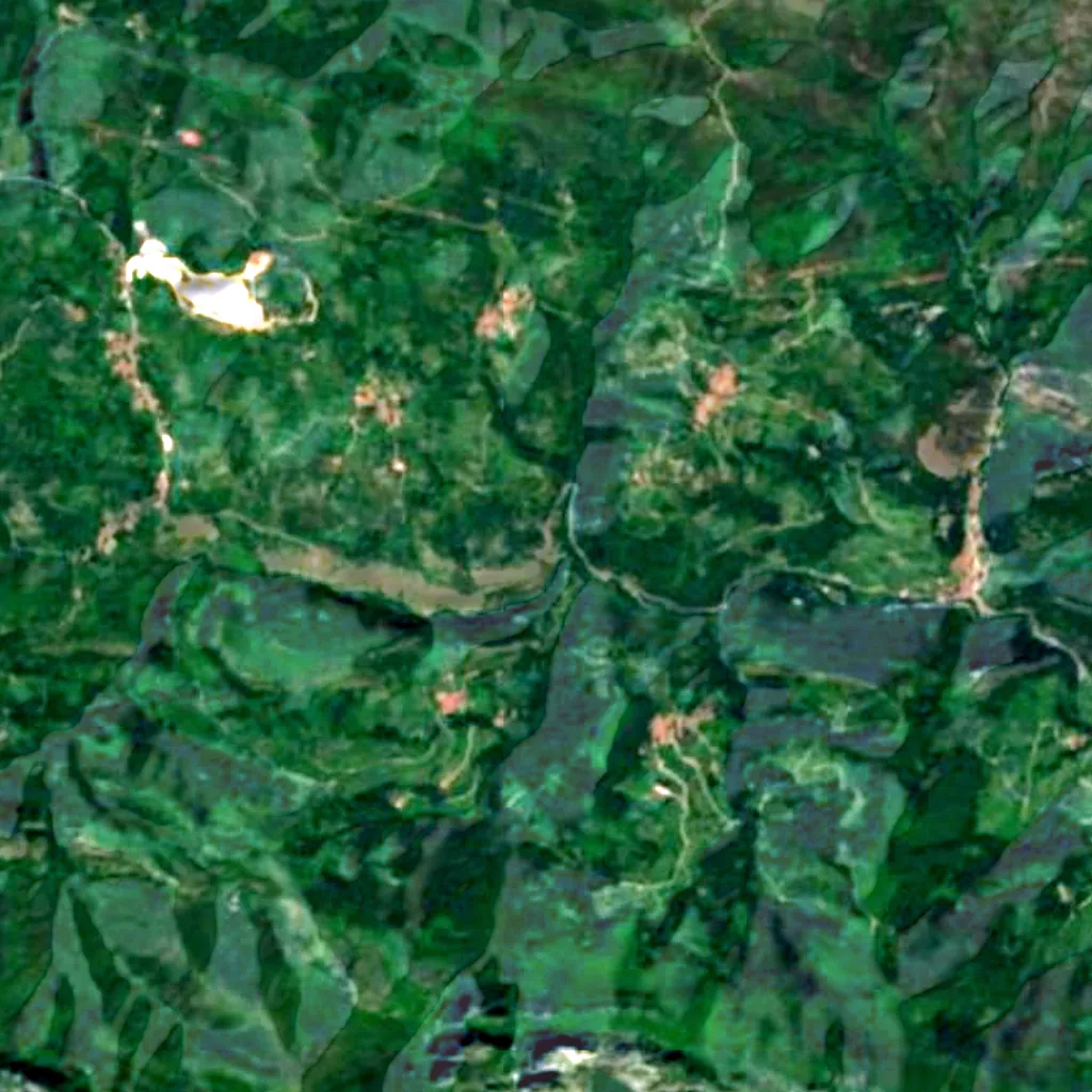 The ground above Cueva de La Covaciella (Sentinel-2)