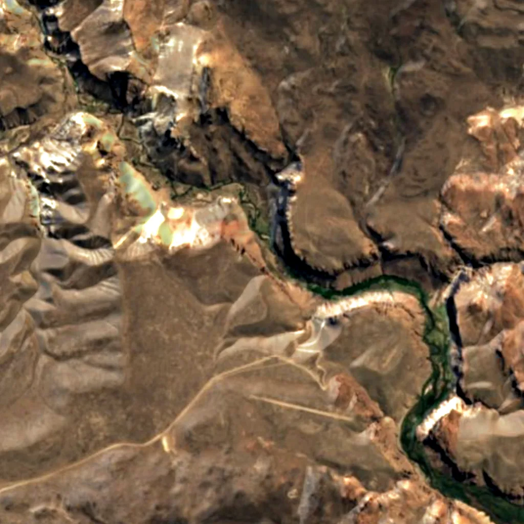 The ground above Cueva de las Manos (Sentinel-2)