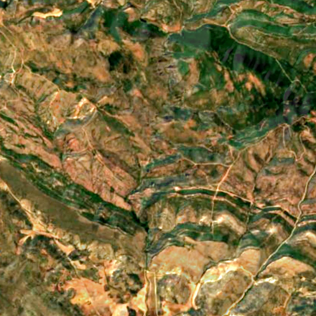 The ground above Cueva de los Casares (Sentinel-2)