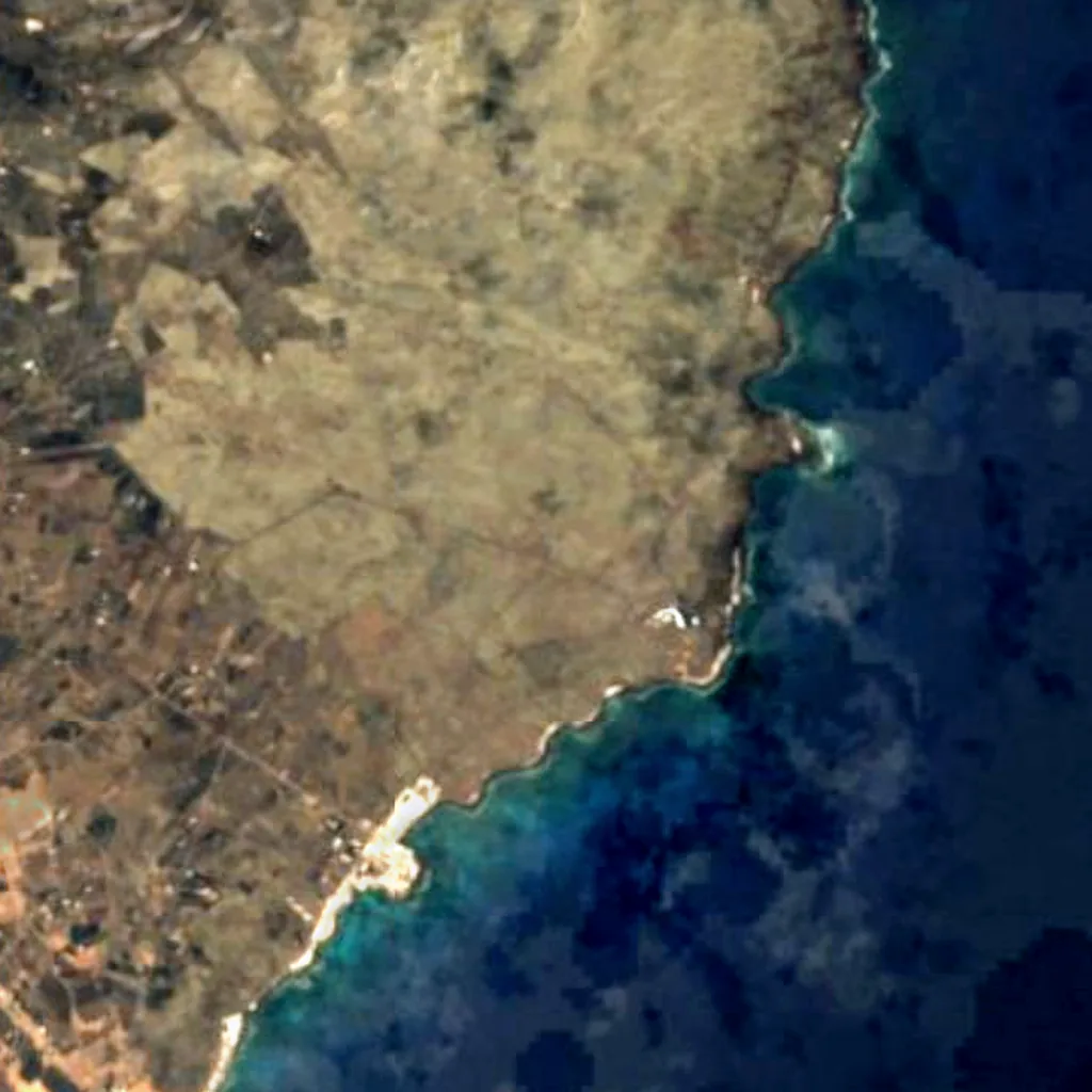 The ground above Cueva de los Verdes (Sentinel-2)