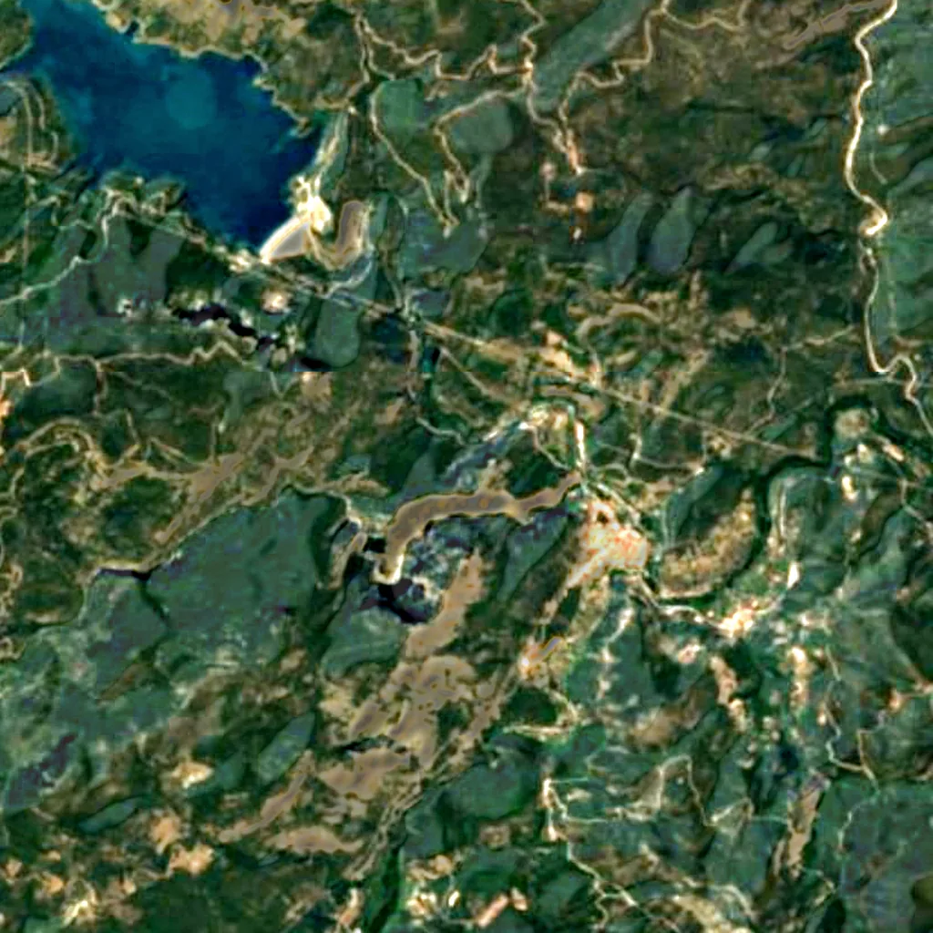 The ground above Cueva Negra, Montanejos (Sentinel-2)