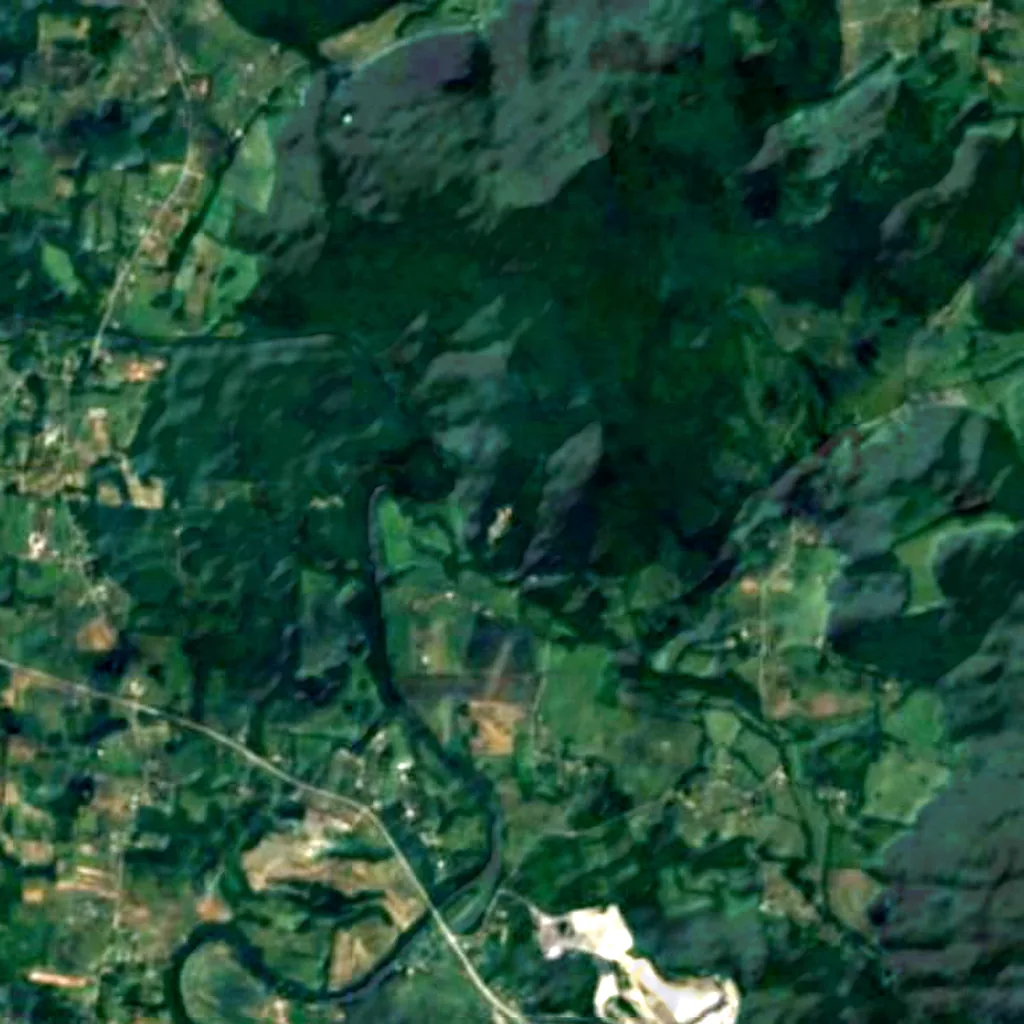 The ground above Cumberland Caverns (Sentinel-2)