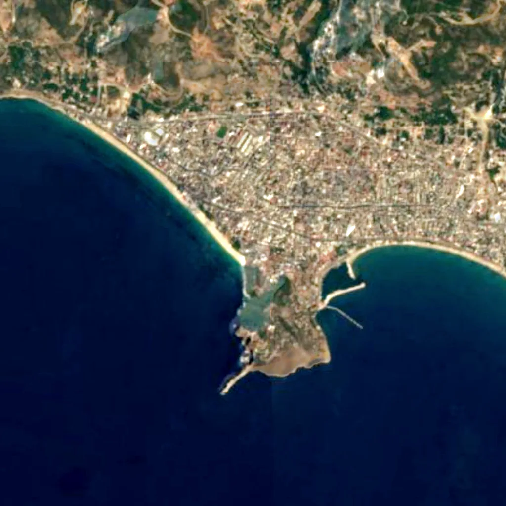 The ground above Damlataş Cave (Sentinel-2)