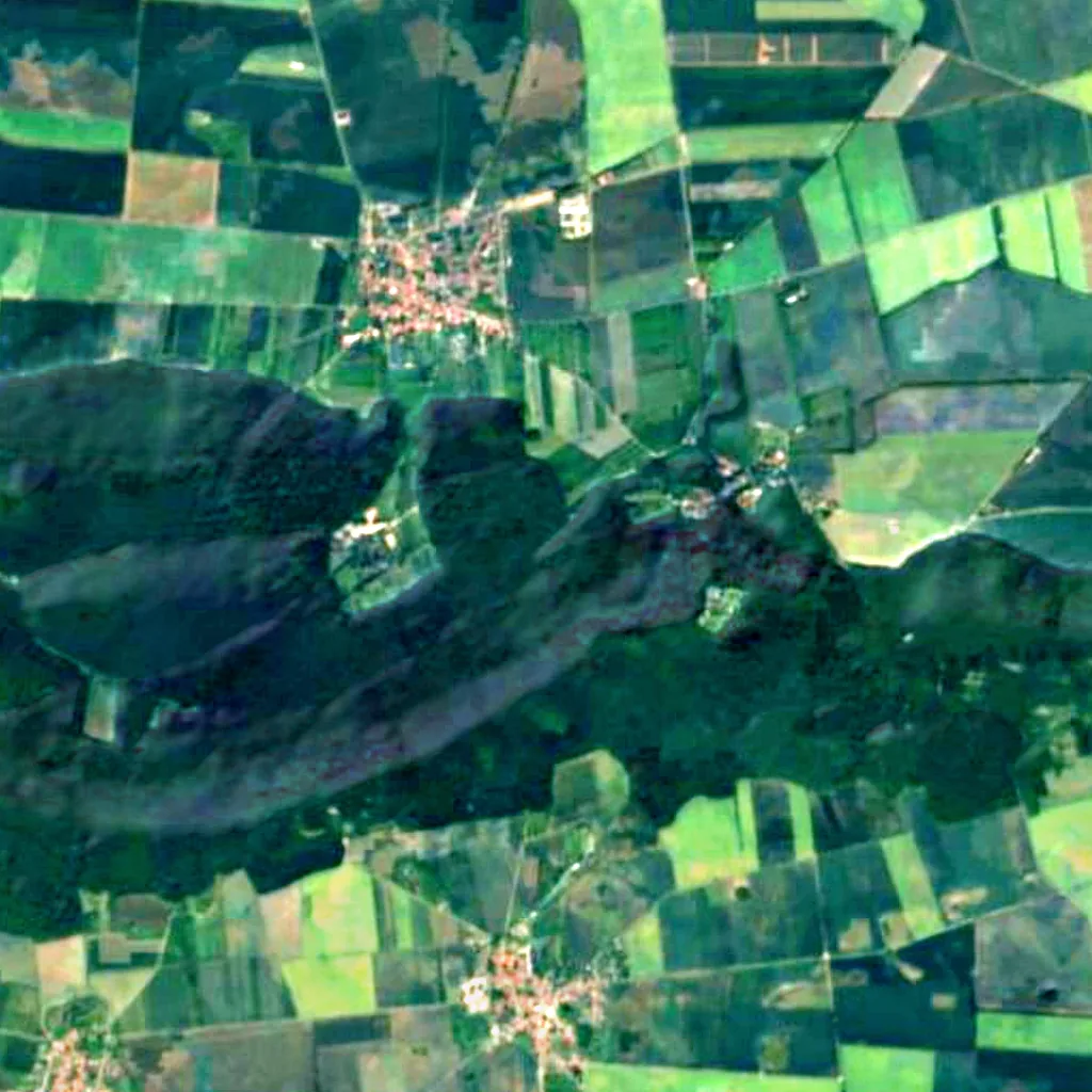 The ground above Daneil's Cave (Sentinel-2)