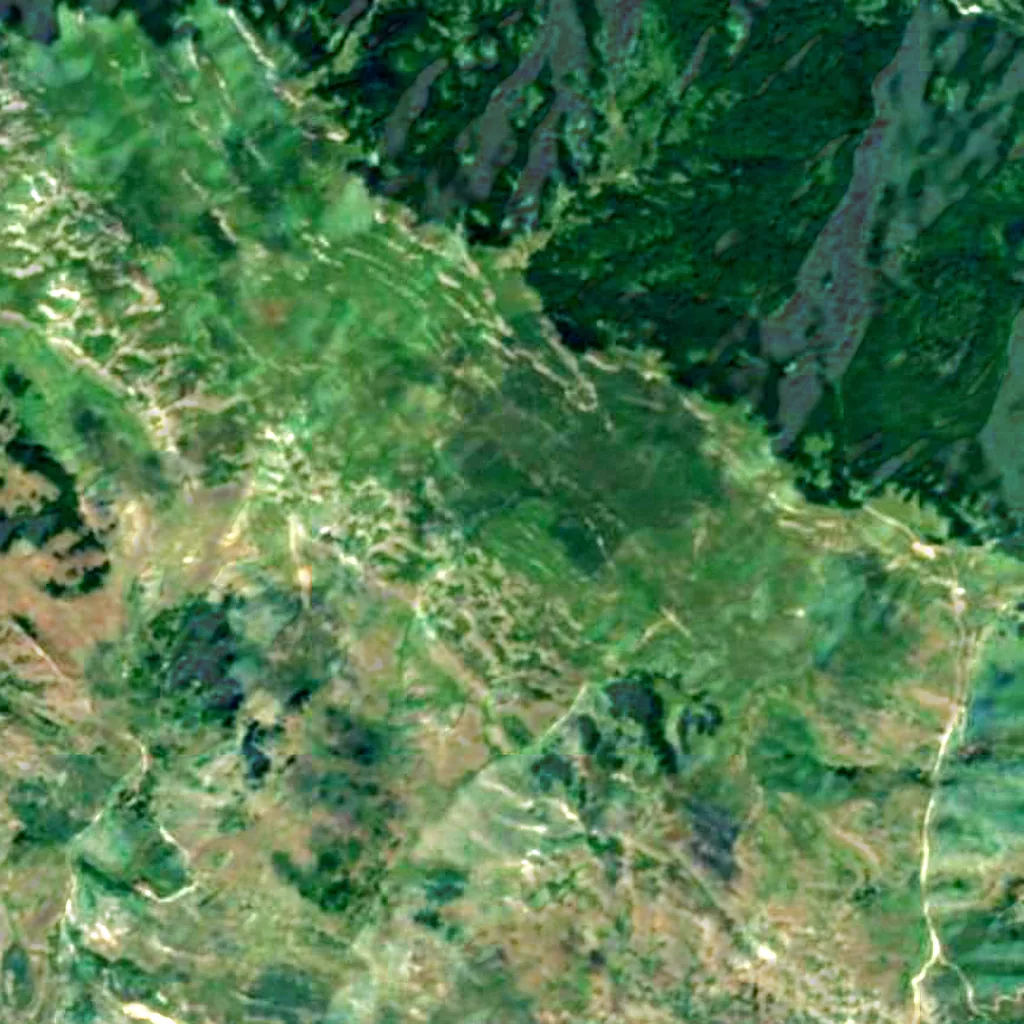 The ground above Đatlo cave (Sentinel-2)