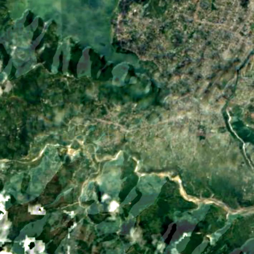 The ground above Davis Falls (Sentinel-2)