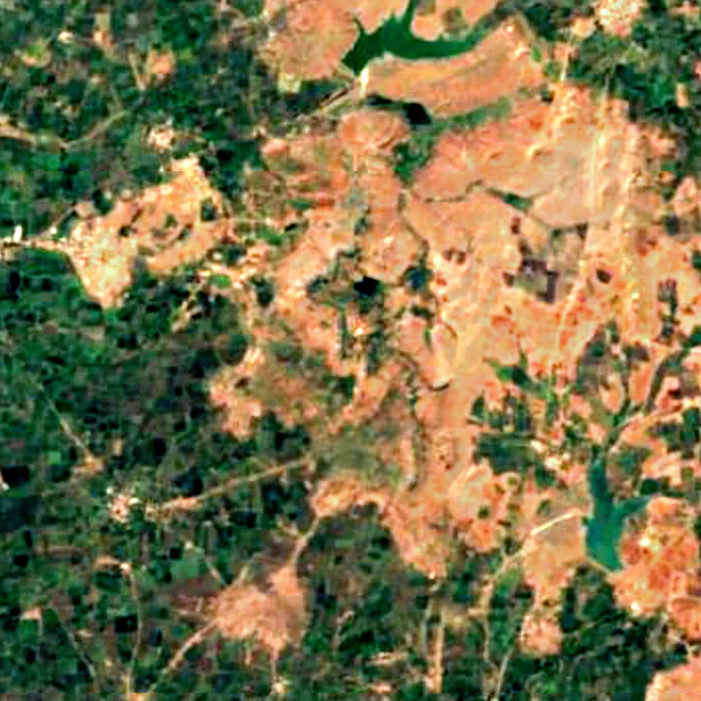 The ground above Dhamnar Caves (Sentinel-2)