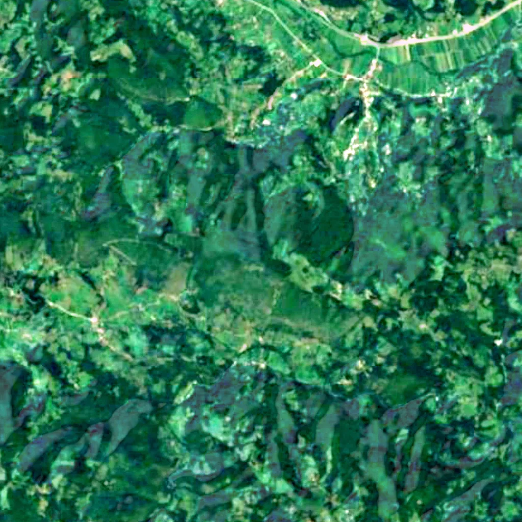 The ground above Drežnička Gradina (Sentinel-2)