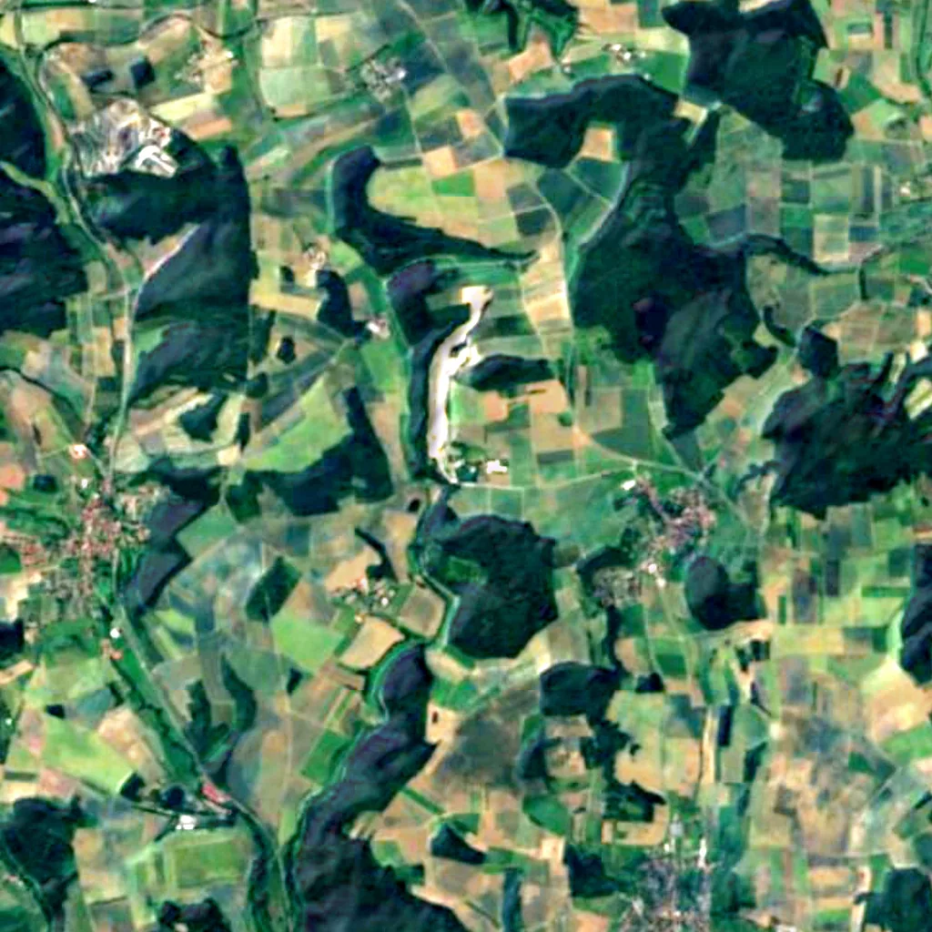 The ground above Eberstadt Stalactite Cave (Sentinel-2)