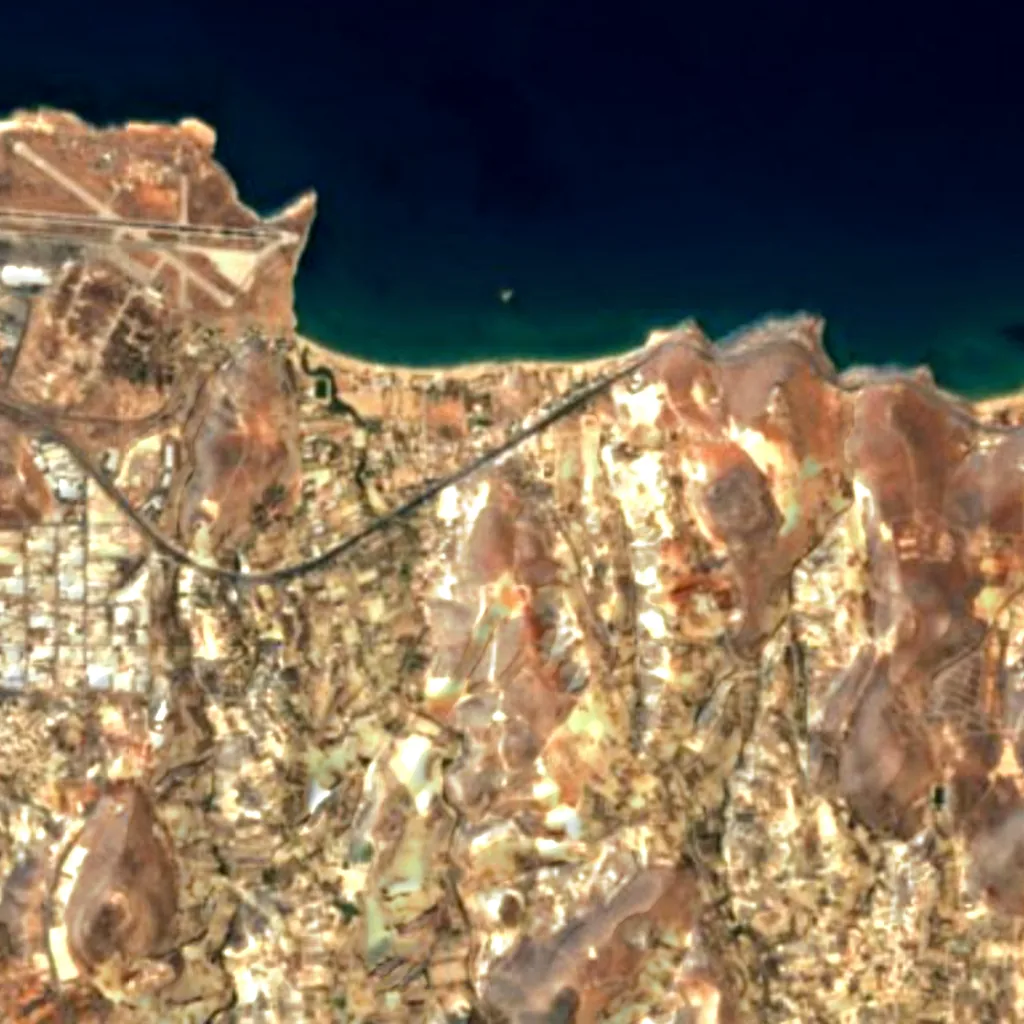 The ground above Eileithyia Cave (Sentinel-2)
