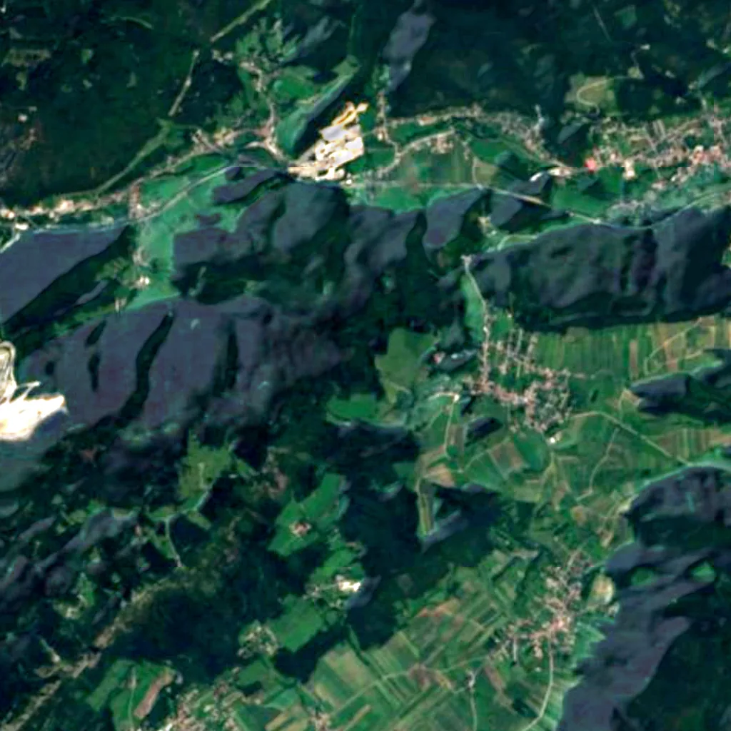 The ground above Einhornhöhle ("Unicorn Cave") (Sentinel-2)