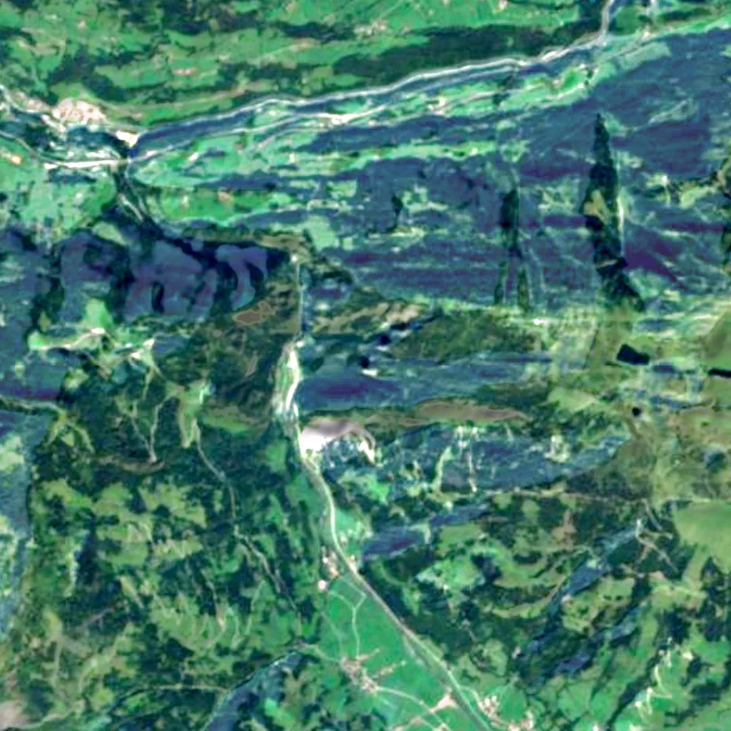 The ground above Entrische Kirche (Sentinel-2)
