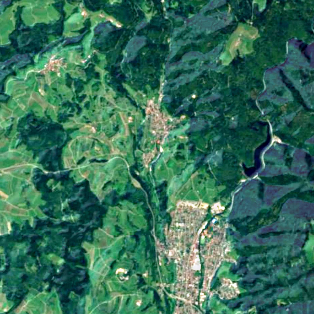 The ground above Erdmannshöhle (Sentinel-2)