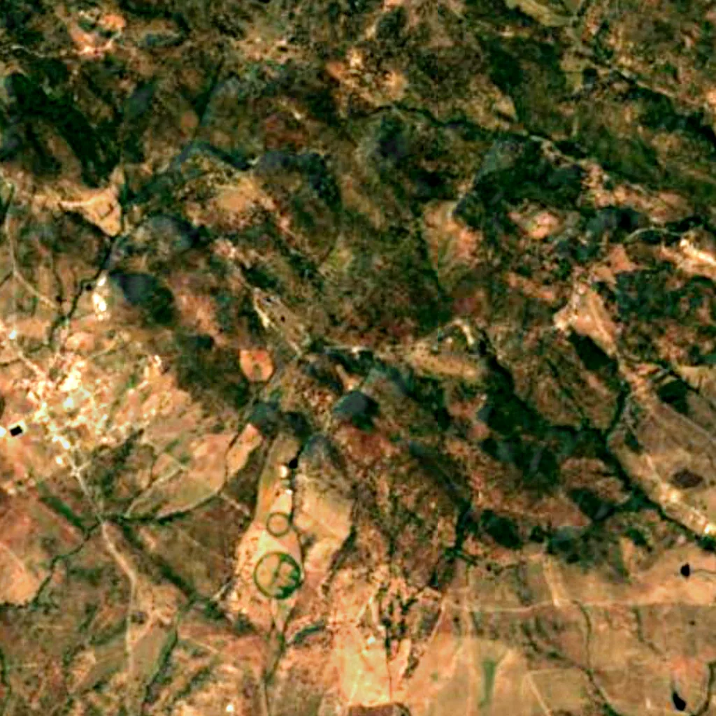 The ground above Escoural Cave (Sentinel-2)