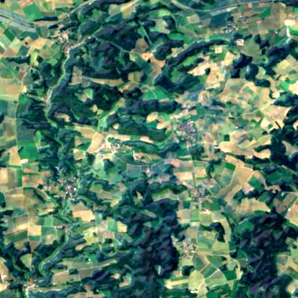 The ground above Felsengarten Sanspareil (Sentinel-2)