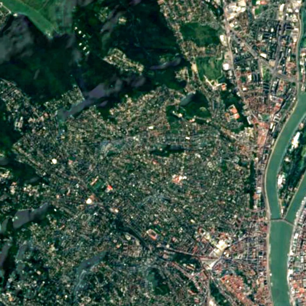 The ground above Ferenc-hegyi Cave (Sentinel-2)