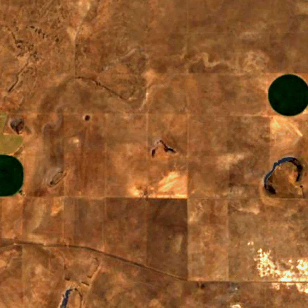 The ground above Fort Rock Cave (Sentinel-2)