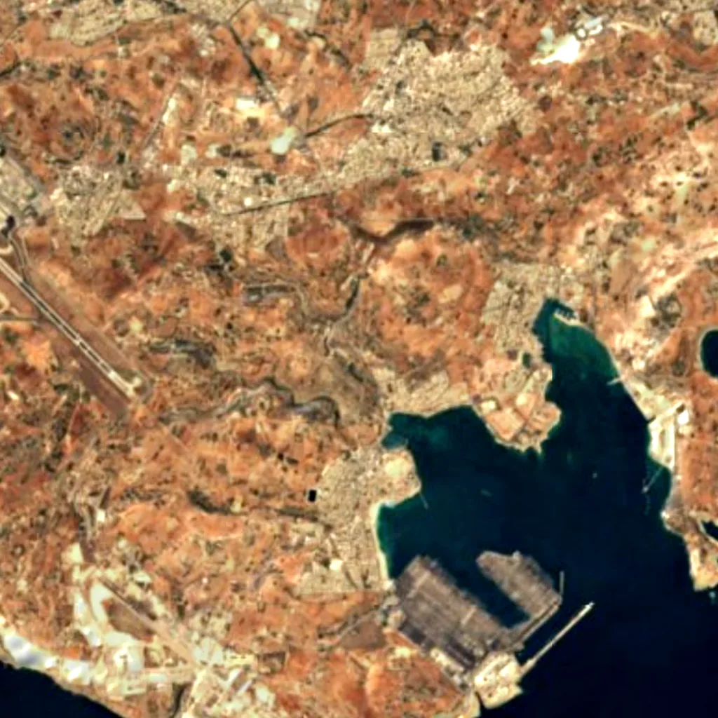 The ground above Għar Dalam (Sentinel-2)