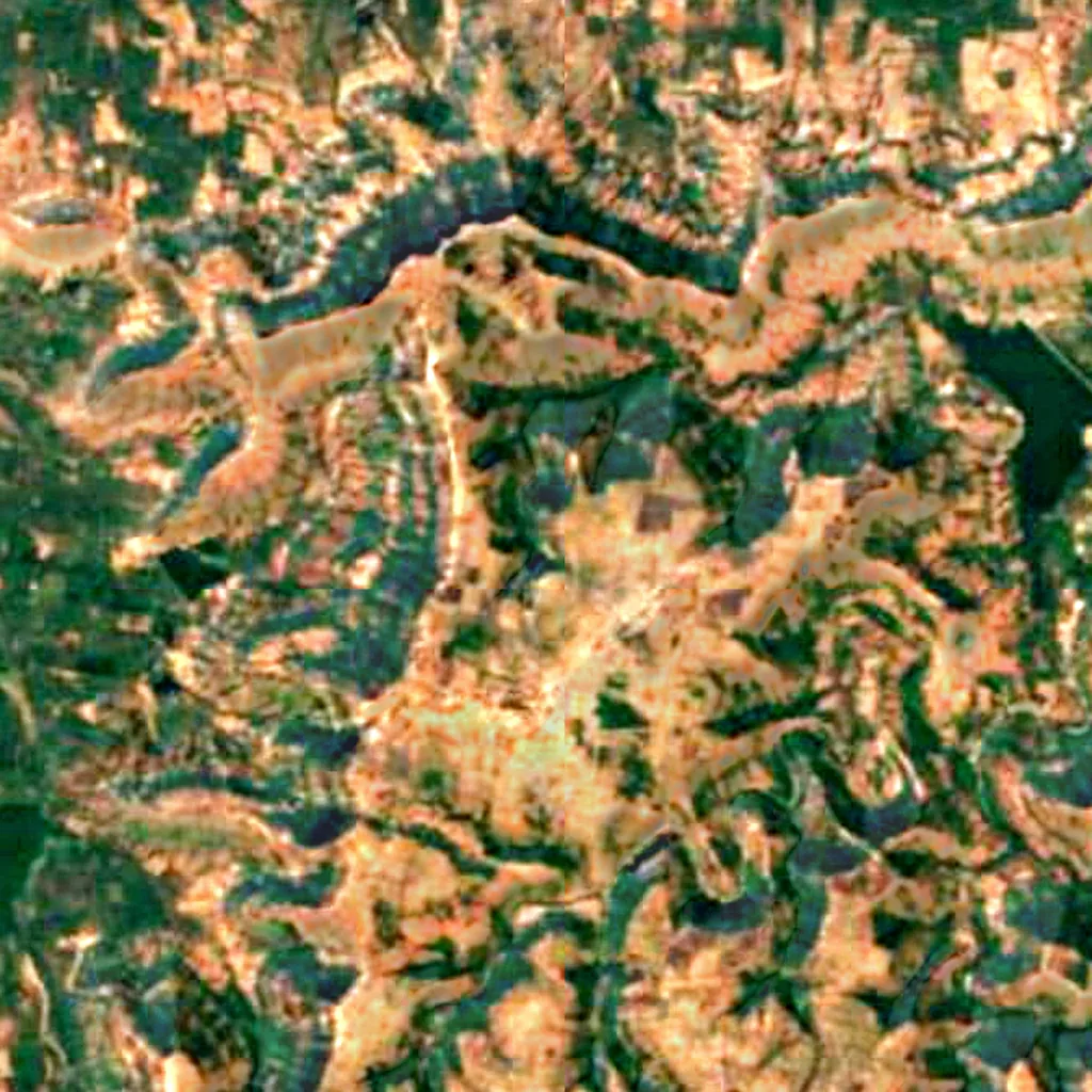 The ground above Ghatotkacha Cave (Sentinel-2)