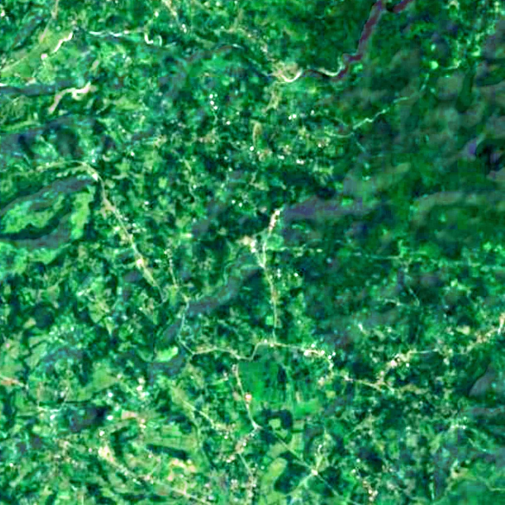 The ground above Ghliana Cave Natural Monument (Sentinel-2)