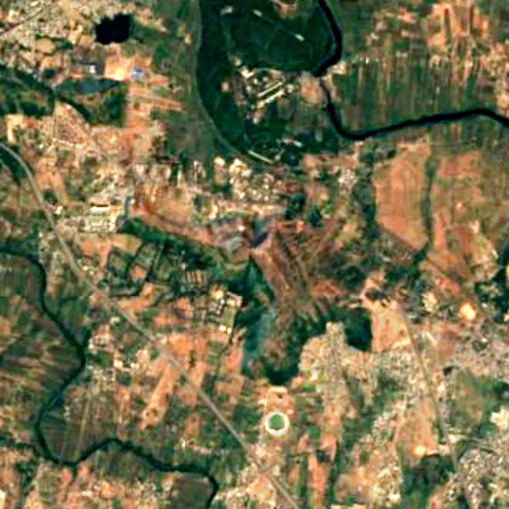 The ground above Ghorawadi Caves (Sentinel-2)