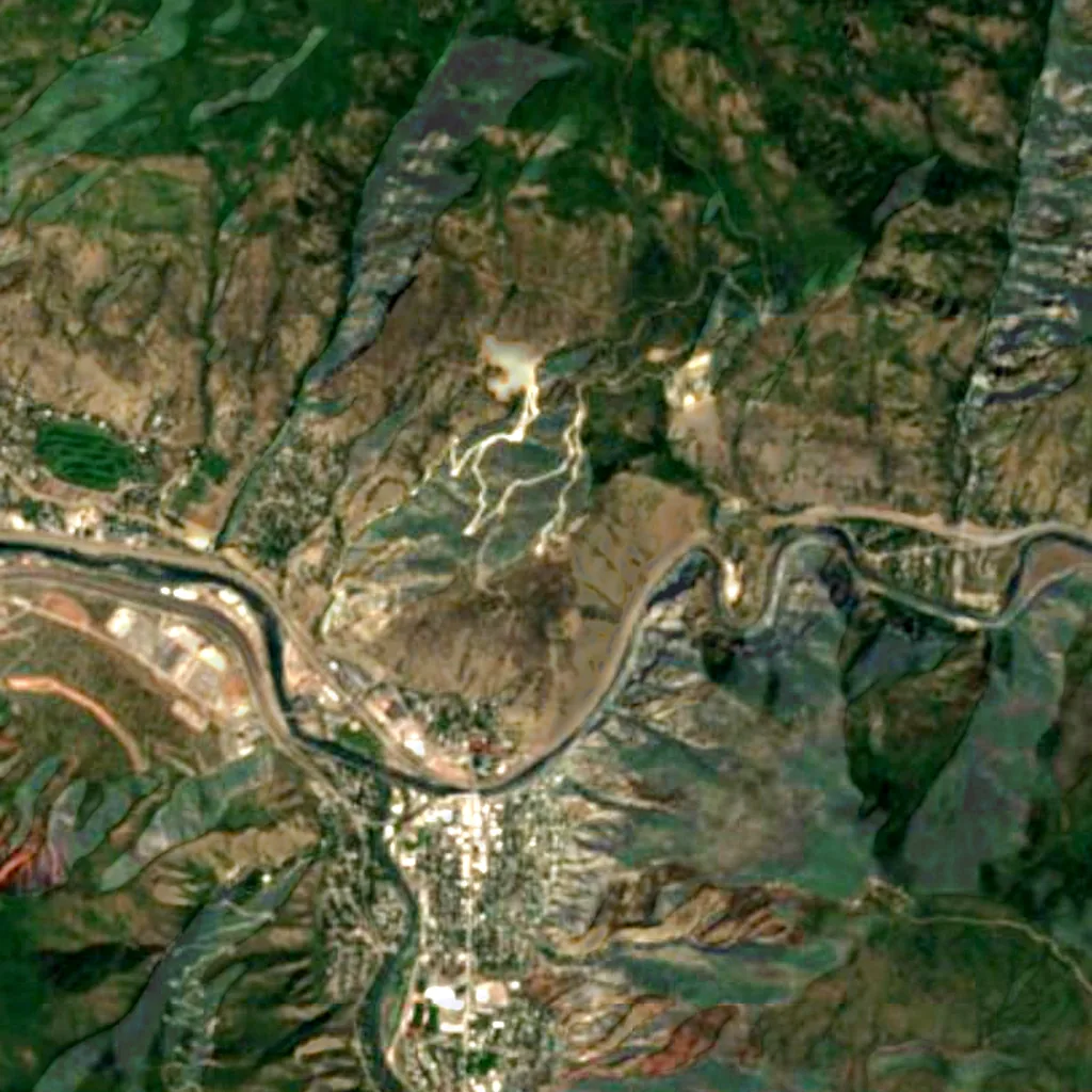 The ground above Glenwood Caverns (Sentinel-2)