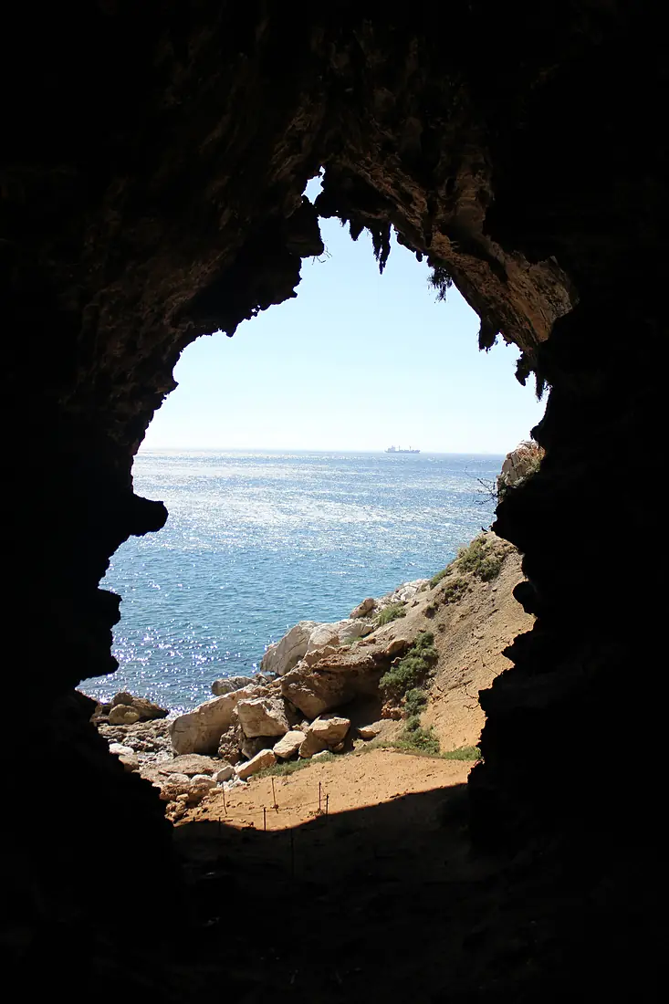 View from Gorham's Cave, Gibraltar