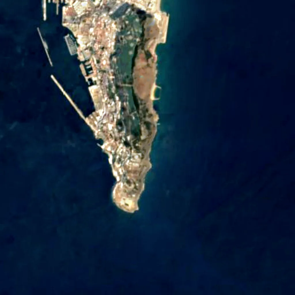 The ground above Gorham's Cave (Sentinel-2)