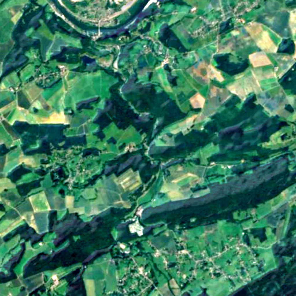 The ground above Goyet Caves (Sentinel-2)