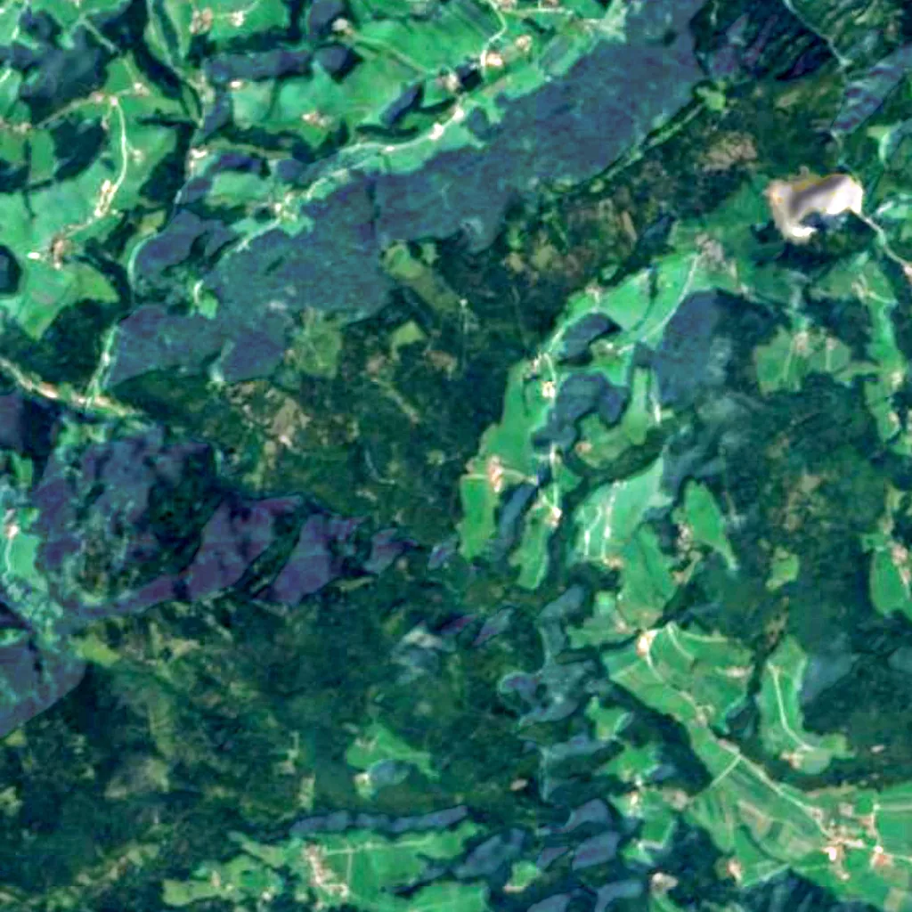 The ground above Grasslhöhle (Sentinel-2)