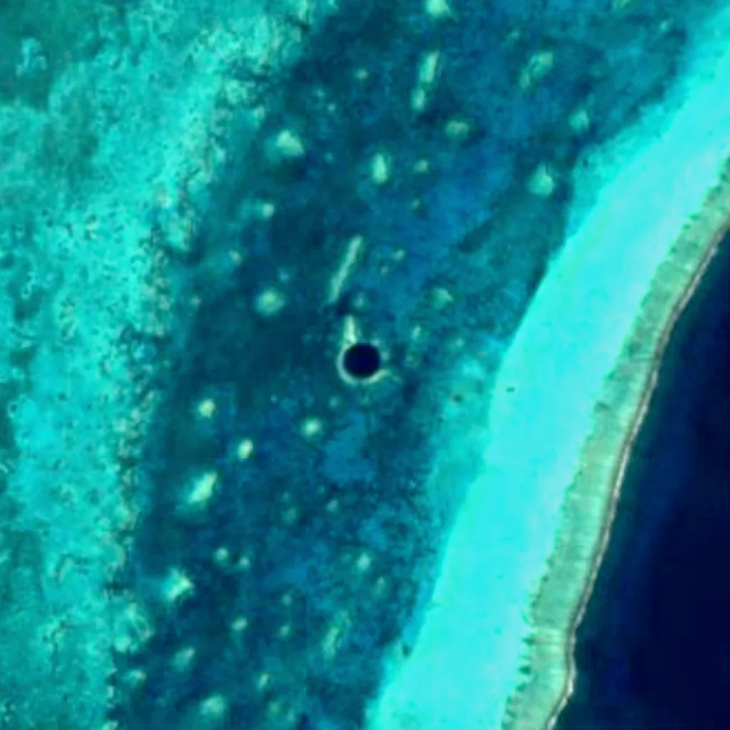 The ground above Great Blue Hole (Sentinel-2)