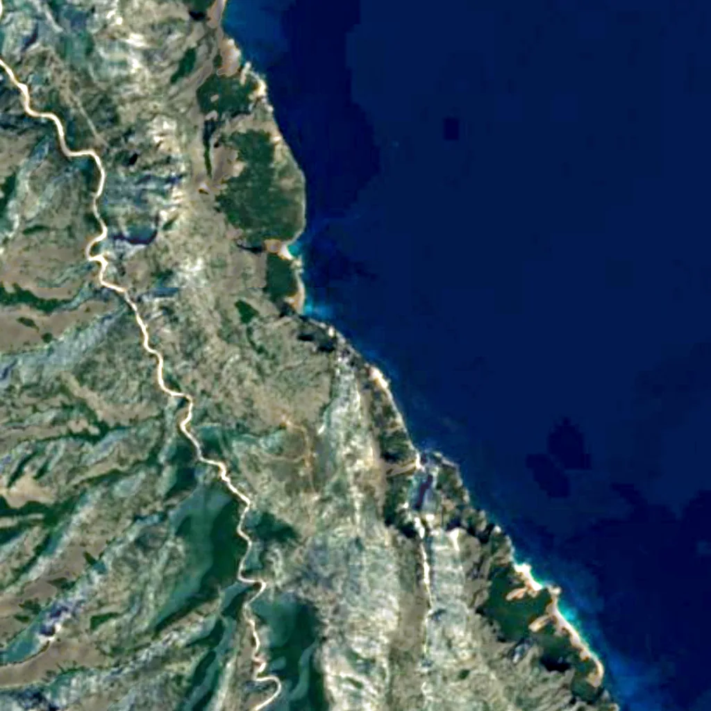 The ground above Grotta del Fico (Sentinel-2)