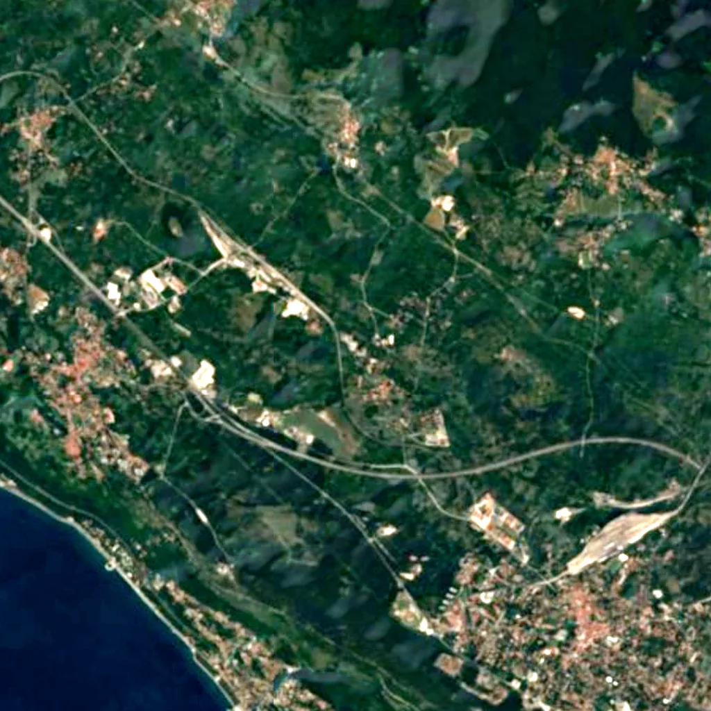 The ground above Grotta Gigante (Sentinel-2)