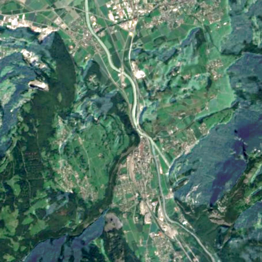 The ground above Grotte aux Fées (Sentinel-2)