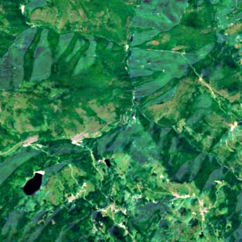 The ground above Grotte de l'Aguzou (Sentinel-2)
